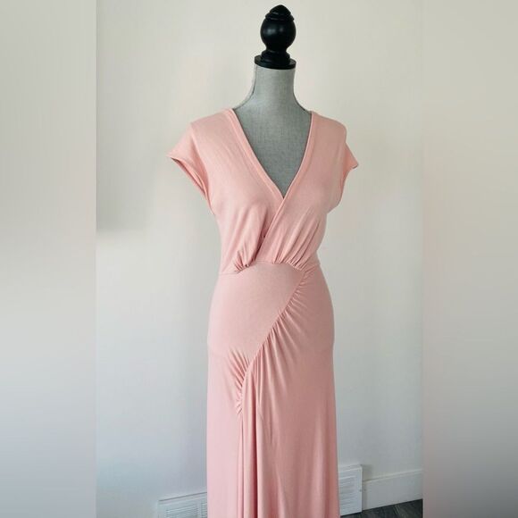 Free People FP Beach Powder Pink Maxi Dress sz L Wedding Dates Romantic Vacation - Picture 2 of 13